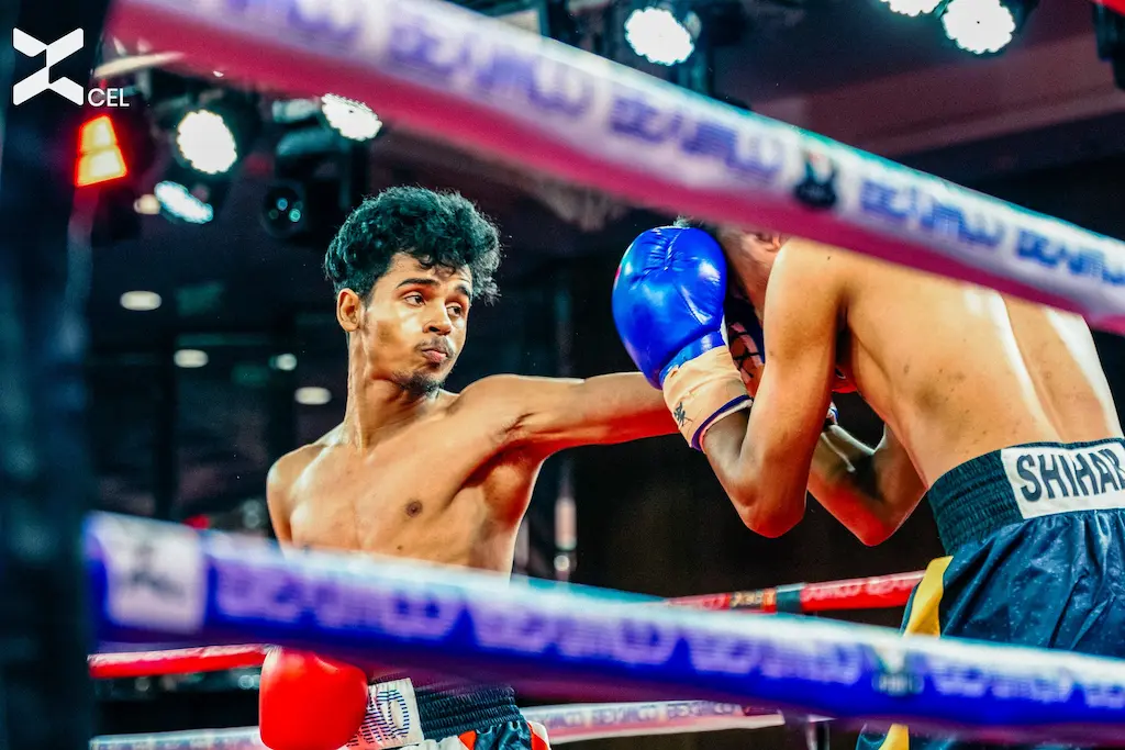 Xcel boxing action in the ring